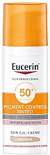 Духи, Парфюмерия, косметика Солнцезащитный крем-гель - Eucerin Sun Protection Pigment Control Tinted SPF 50+