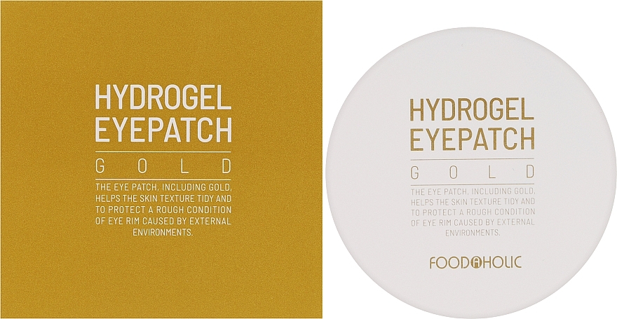 Гидрогелевые патчи с золотом для зоны вокруг глаз - Food a Holic Hydrogel Eye Patch Gold — фото N2