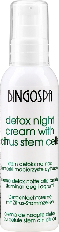 Крем ночной из стволовых клеток цитрусовых - BingoSpa Face Cream — фото N1
