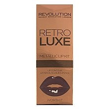 Духи, Парфюмерия, косметика Набор для макияжа губ - Makeup Revolution Retro Luxe Metallic Kit