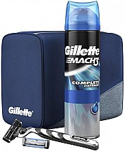 Духи, Парфюмерия, косметика Набор - Gillette Mach 3 Turbo (gel/200ml + razor + blade/2pcs + bag)