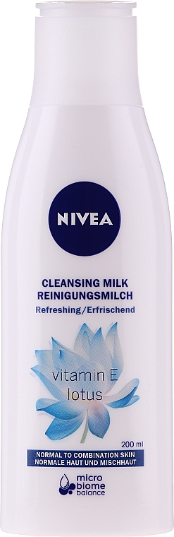 Очищающее молочко с витаминов Е и экстрактом лотоса - NIVEA Visage Vitamine E & Lotus Cleansing Refreshing Milk