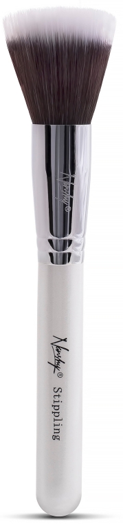 Кисть для тонального крема MC-S-01 - Nanshy Stippling Brush Pearlescent White — фото N1