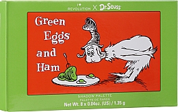 Палетка теней для век - I Heart Revolution Dr. Seuss Green Eggs and Ham Eyeshadow Palette — фото N2