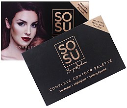 Палетка для контурирования лица - Sosu by SJ Magnetic Refillable Complete Contour Palette — фото N2