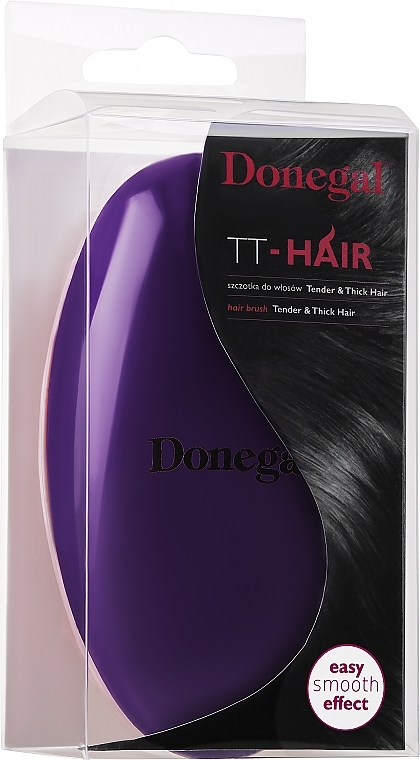 Расческа для волос, 1231, фиолетово-розовая - Donegal TT-Hair — фото N2