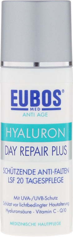 Антивіковий денний відновлювальний крем - Eubos Med Anti Age Hyaluron Day Repair Plus SPF20 — фото N4