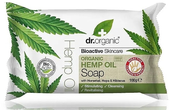 Мило з конопляною олією - Dr. Organic Bioactive Skincare Organic Hemp Oil Soap — фото N1