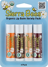 Парфумерія, косметика Набір бальзамів для губ "Асорті" - Sierra Bees (lip/balm/4x4,25g)