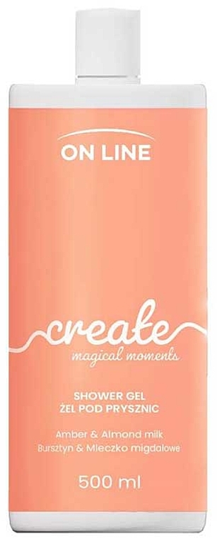 Гель для душа "Янтарь и миндальное молоко" - On Line Create Shower Gel — фото N1