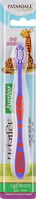 Зубна щітка для дітей, фіолетова - Patanjali Junior Toothbrush — фото N1