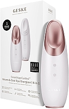 Масажер-стимулятор для зони навколо очей - Geske Warm & Cool Eye Energizer 6 In 1 White Rose Gold — фото N2