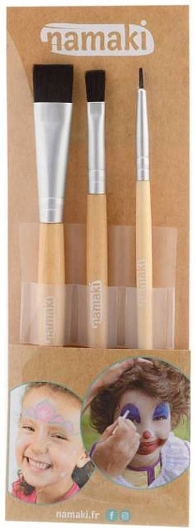 Набір пензлів для макіяжу, 3 шт. - Namaki Make-up Brushes Set — фото N1