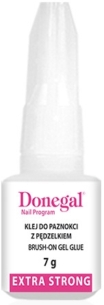 Клей для искусственных ногтей - Donegal Brush-On Gel Glue Extra Strong