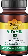 Парфумерія, косметика Вітамін В2, 100 мг - Country Life itamin B2 100 mg