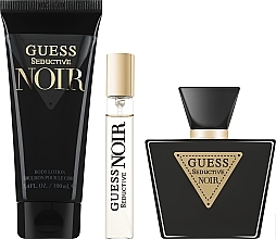 Guess Seductive Noir - Набор (edt/75ml + b/lot/100ml + edt/15ml + bag/1pcs) — фото N1