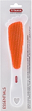Педикюрная двусторонняя терка с абразивом и пемзой, оранжевая - Titania — фото N1