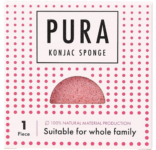 Спонж конняку, розовый - Sister Young PURA Konjac Sponge Pink — фото N1