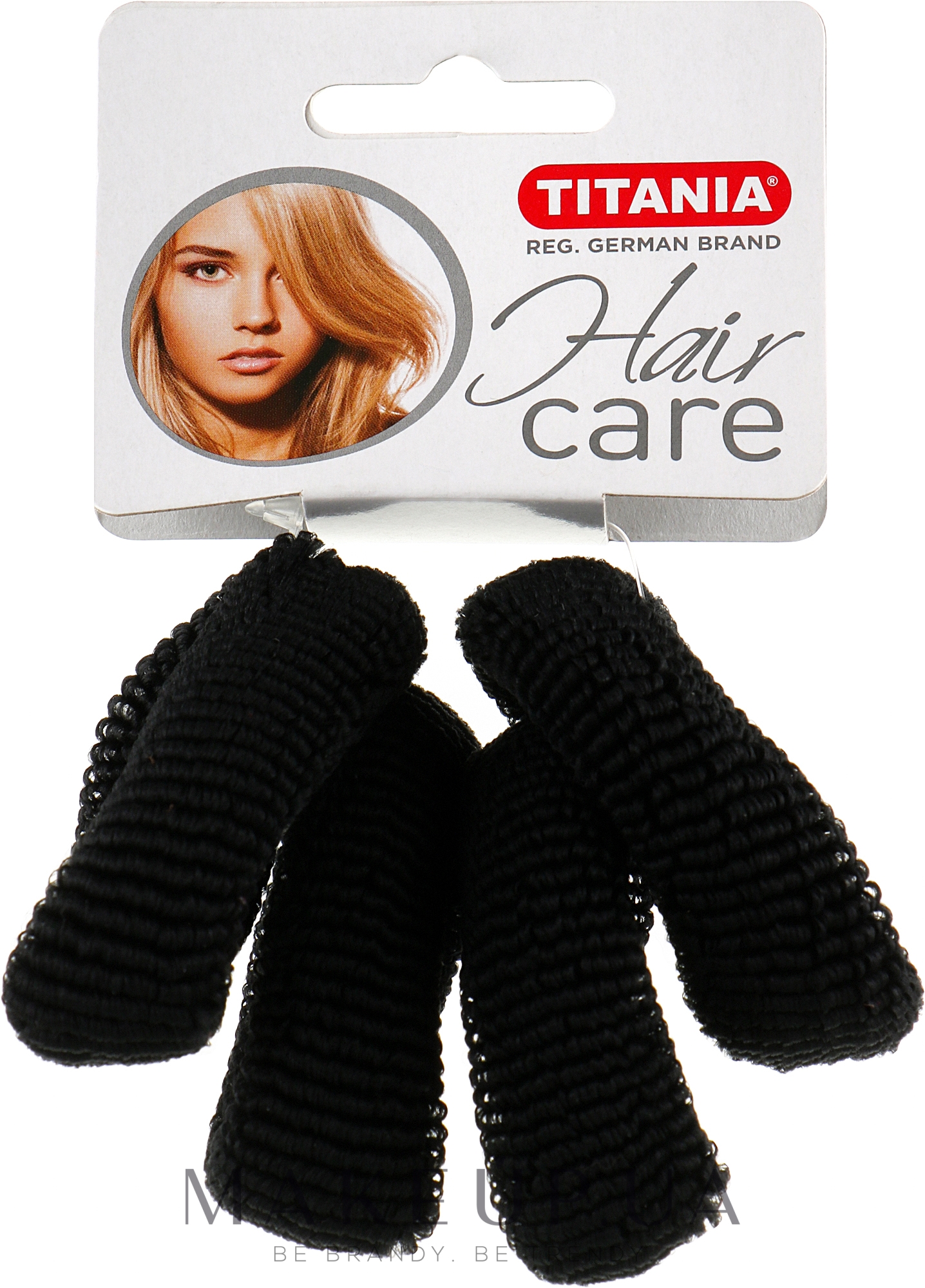 Резинки большие для волос, 4 шт., черные - Titania — фото 4шт