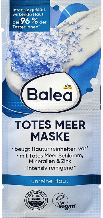 Маска для обличчя із солями мертвого моря - Balea Face Mask With Salts Of The Dead Sea — фото N1