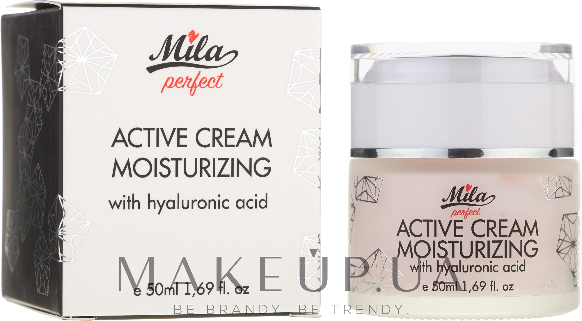 Зволожувальний крем для обличчя, з гіалуроновою кислотою - Mila Perfect Active Cream Moisturizing With Hyaluronic Acid — фото 50ml