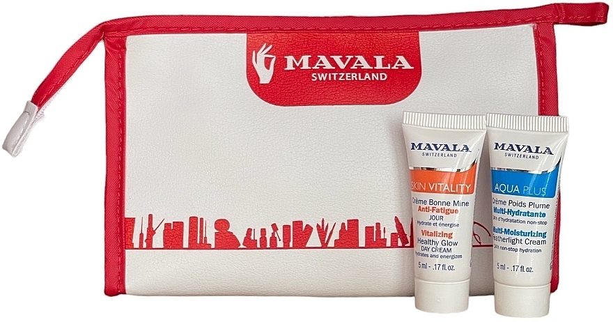 ПОДАРУНОК! Набір мінізасобів у косметичці - Mavala (cr/5ml + cr/5ml + bag) — фото N1
