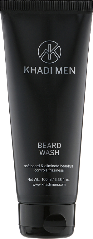 Натуральный аюрведический антибактериальный гель для мытья бороды - Khadi Men Beard Wash — фото N1