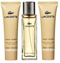 Духи, Парфюмерия, косметика Lacoste Pour Femme - Набор (edp/50ml + b/c/50ml + b/c/50ml)