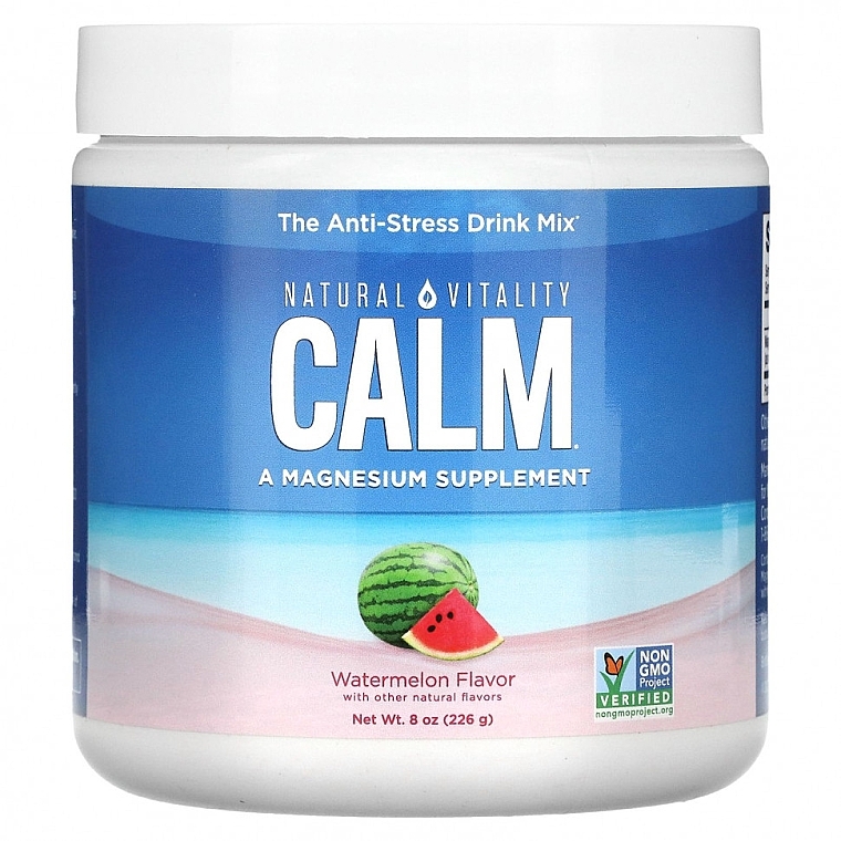 Харчова добавка заспокійлива "Кавун" - Natural Vitality Calm The Anti-Stress Drink Mix Watermelon — фото N1