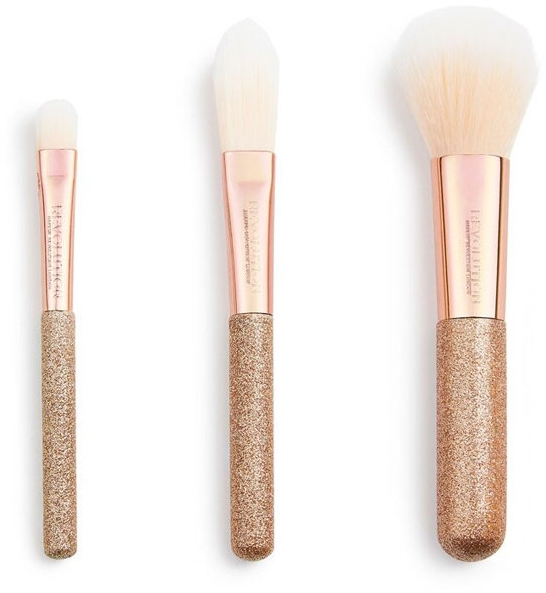 Набір пензлів для макіяжу, 3 шт. - Makeup Revolution Brushes Mini Brush Set — фото N2