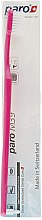 Зубная щетка, с монопучковой насадкой (полиэтиленовая упаковка), розовая - Paro Swiss M39 Toothbrush — фото N1