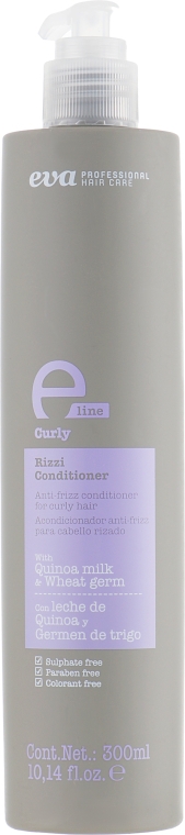 Кондиціонер для розгладжування волосся всіх типів - Eva Professional E-line Curly Conditioner — фото N3