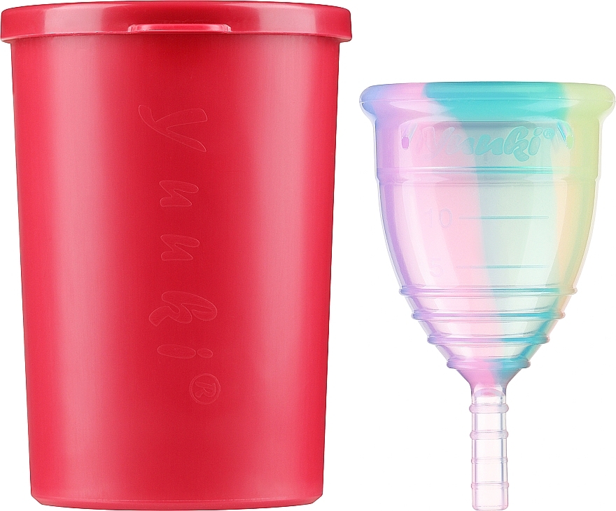 Менструальна чаша, розмір S + контейнер для дезінфекції - Yuuki Rainbow Line Small 1 — фото N2