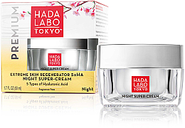 Духи, Парфюмерия, косметика Ночной крем для лица - Hada Labo Tokyo Premium Night Face Cream Extreme Skin Conditioner 5xHA