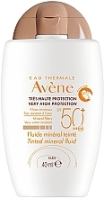 Солнцезащитный минеральный флюид с тонирующим эффектом - Avene Eau Thermale Tinted Mineral Fluid SPF 50+ — фото N1