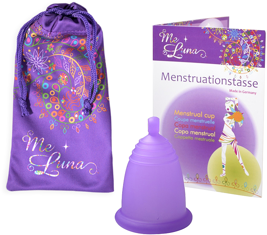 Менструальная чаша с шариком, размер L, фиолетовая - MeLuna Classic Menstrual Cup Ball — фото N1