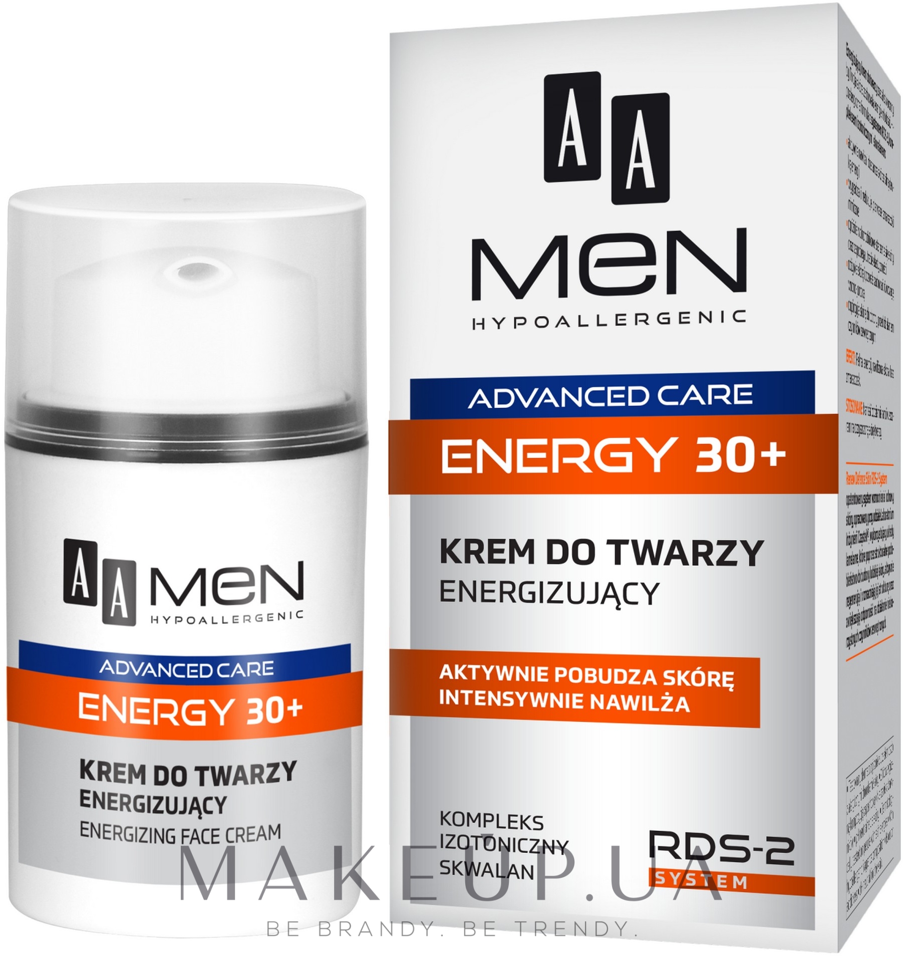 Крем для обличчя - AA Cosmetics Men Advanced Care Energy 30+ Face Cream Energizing — фото 50ml