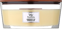 Парфумерія, косметика Ароматична свічка у склянці - Woodwick Hearthwick Flame Ellipse Candle Lemongrass & Lily