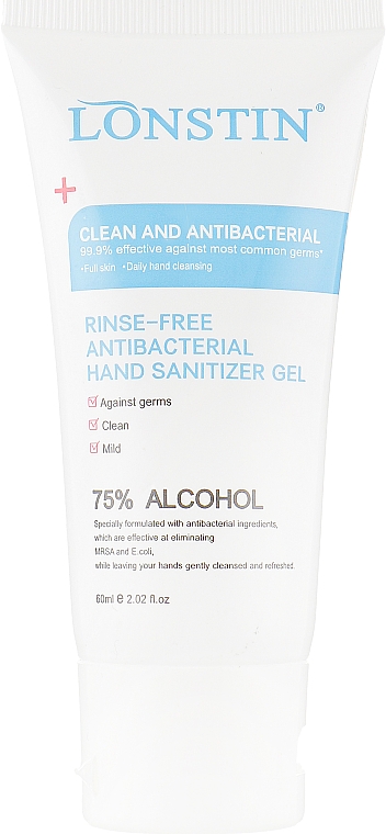 Антисептик для рук - Lonstin Rinse-Free Antibacterial Hand Sanitizer Gel — фото N1