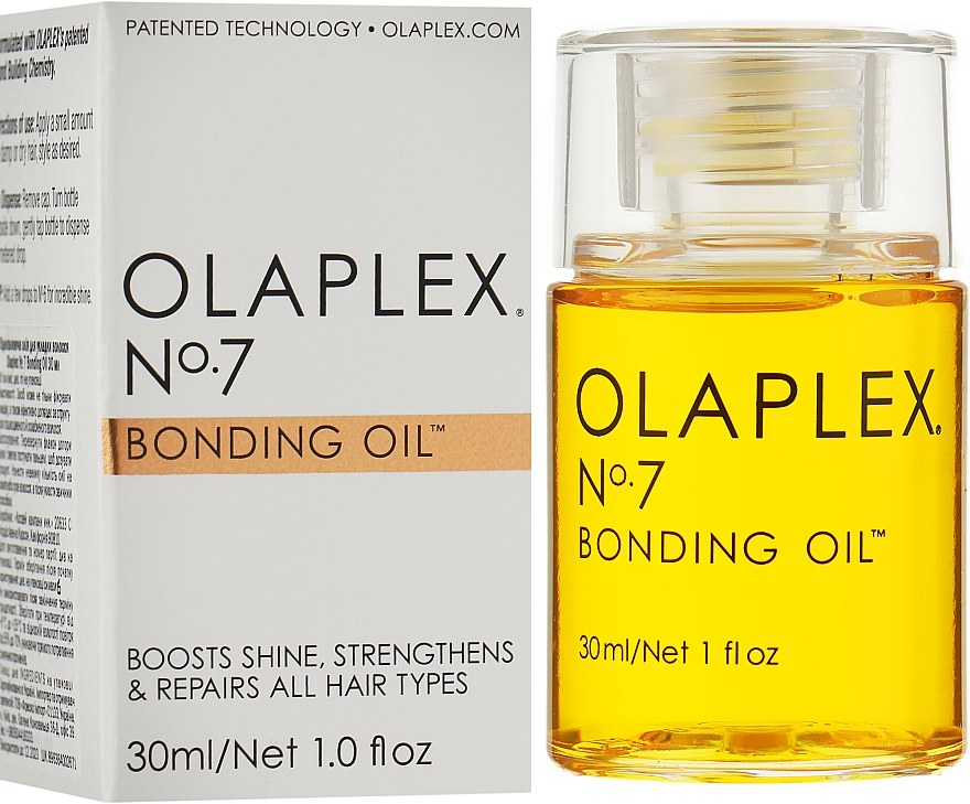 Высококонцентрированное, ультралегкое, восстанавливающее масло для укладки волос - Olaplex №7 Bonding Oil — фото N2