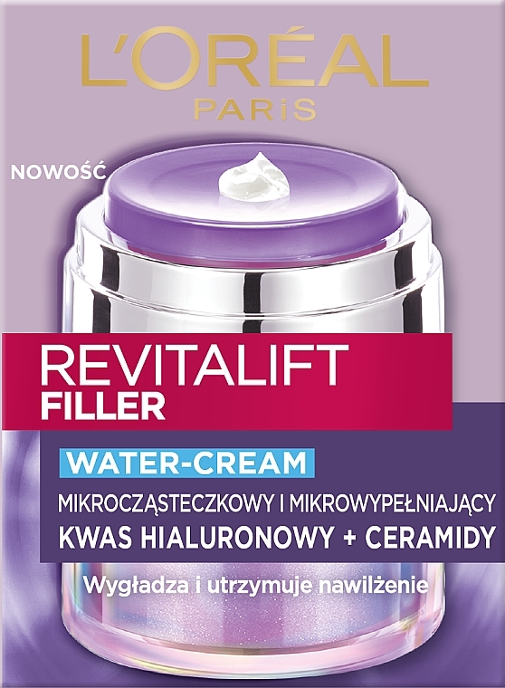 Укрепляющий крем для лица - L'Oreal Paris Revitalift Filler Water-Cream — фото N3