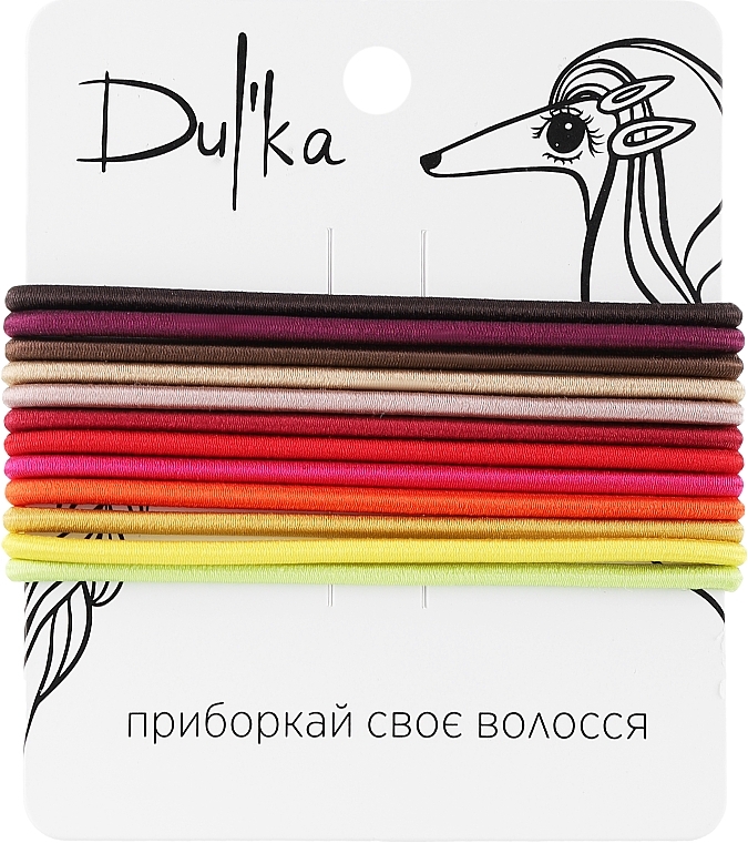 Набор разноцветных резинок для волос UH717712, 12 шт - Dulka  — фото N1