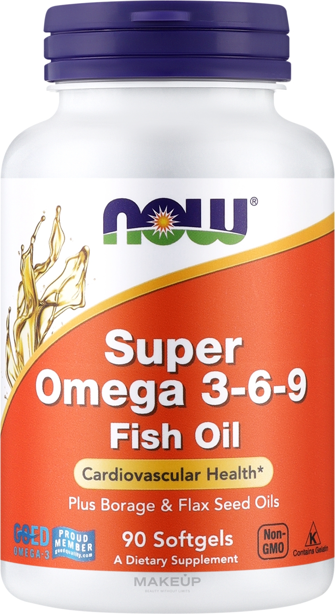 Комплекс жирних кислот "Супер Омега 3-6-9", в капсулах - Now Foods Super Omega 3-6-9 1200 mg — фото 90шт