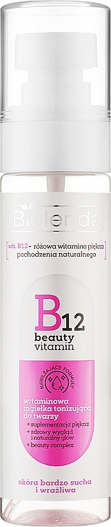 Тонізувальний спрей для обличчя - Bielenda B12 Beauty Vitamin Toning Mist — фото N1