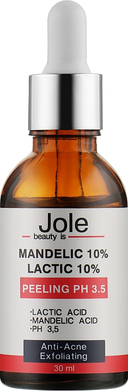 Пилинг для лица с миндальной и молочной кислотами - Jole Mandelic 10%+ Lactic 10% Peeling pH 3,5