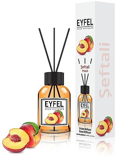 Аромадиффузор "Персик" - Eyfel Perfume Reed Diffuser Peach — фото N1