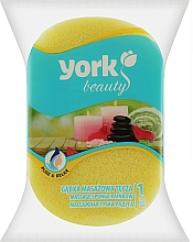 Парфумерія, косметика Губка для ванни та масажу "Веселка", жовтий + блакитний - York