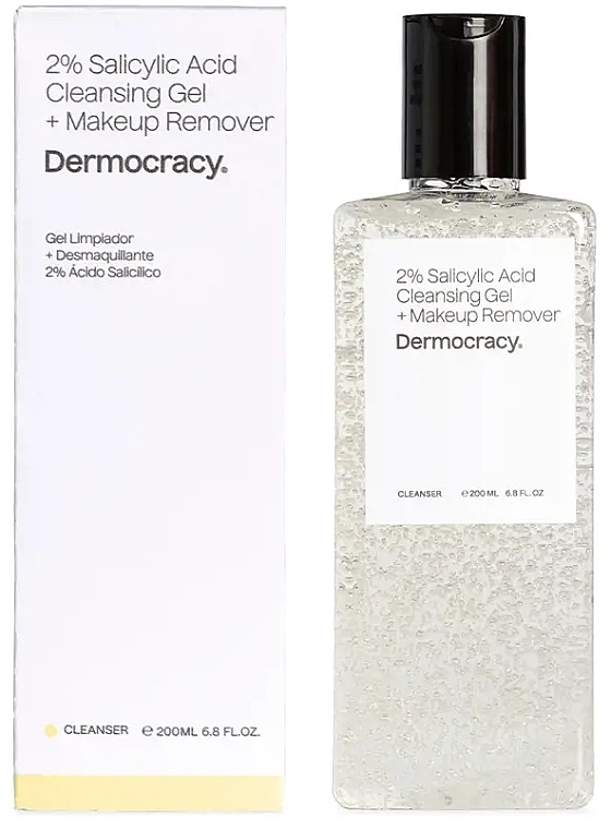 Гель для умывания - Dermocracy 2% Salicylic Acid Cleansing Gel + Make-Up Remover — фото N1