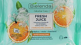 Парфумерія, косметика Вологі серветки для зняття макіяжу "Апельсин" - Bielenda Fresh Juice Micelar Make-up Removing Wipes