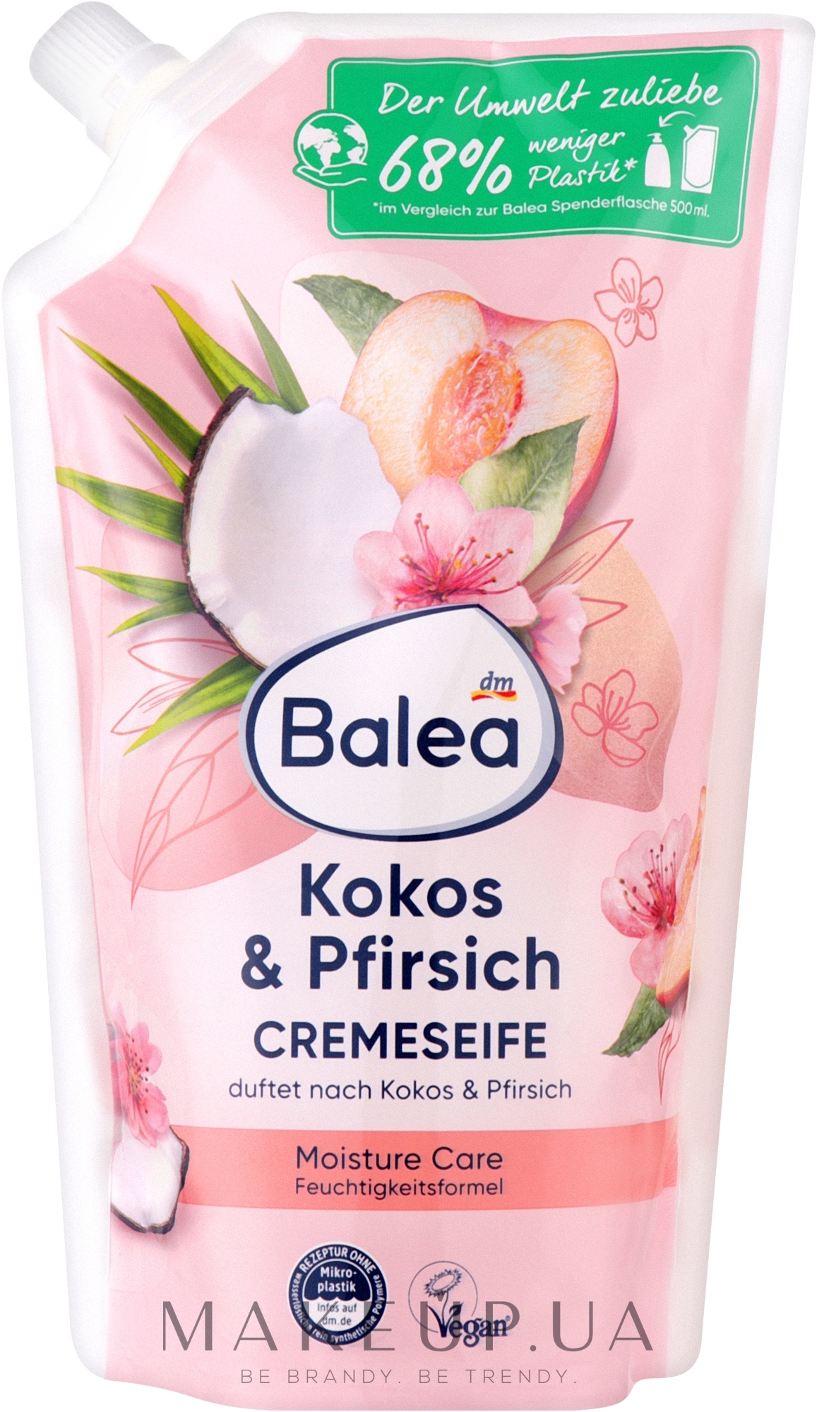 Рідке крем-мило для рук "Kokos & Pfirsich" - Balea Cream-Soap (змінний блок) — фото 500ml